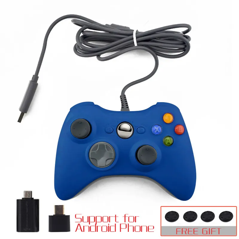 blue Данных лягушка Проводной USB геймпад для Xbox 360/тонкий игровой контроллер для ПК и вибрации контроллер для Windows 7/8/10 Поддержка для паровой игры - Цвет: blue