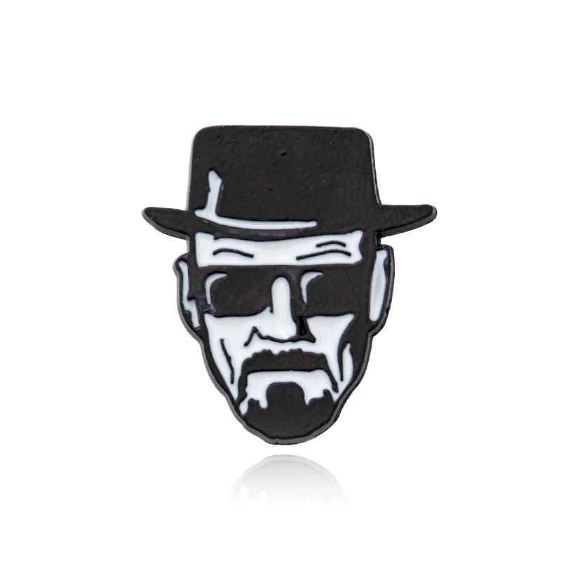 

Breaking Bad Walter white Punk Zinc Alloy pins backpack pride clothes medal shirt hat insignia badges brooches men women