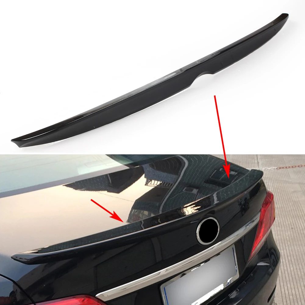 Gloss Black Car Rear Tail Trunk Wing Lip Spoiler Trim Cover For Toyota Camry XV50 SE V6 2012 2013 2014 2015 2016 2017 ABS