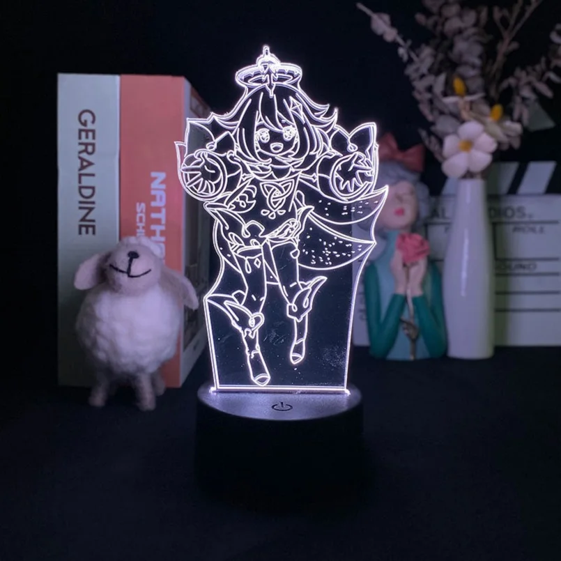 

Anime Night Light LED Projector Genshin Impact Acrylic 3D Neon Desk Lamp Smart Phone Control Nightlight Kids Fans Birthday Gift