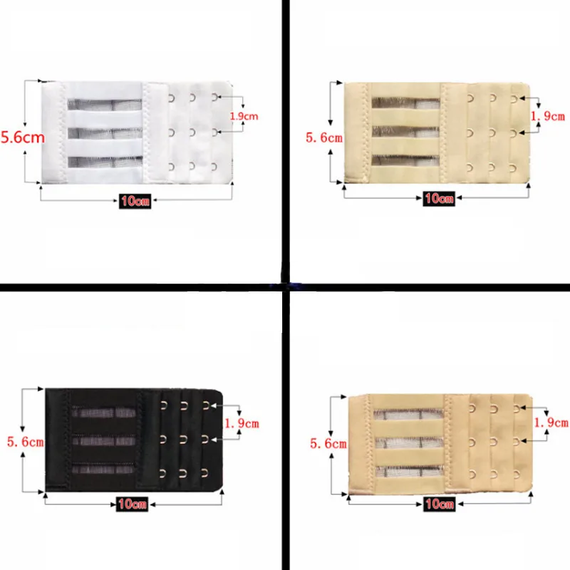 Женский удлинитель бюстгальтера 3 ряда крючка эластичная Удлиняющая застежка