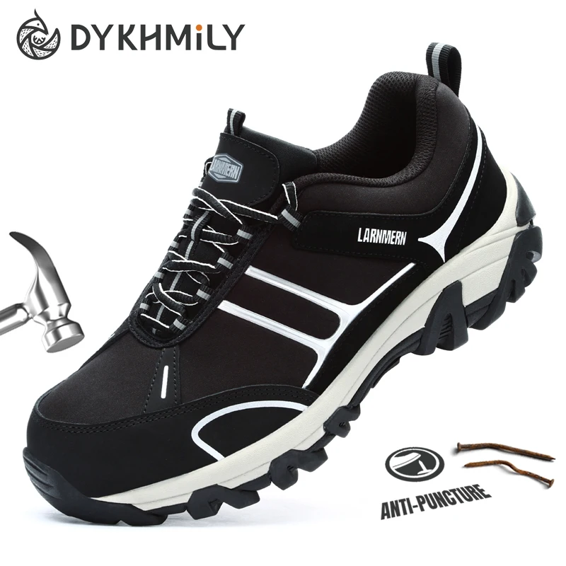 DYKHMILY/Рабочая безопасная обувь со стальным носком для мужчин нескользящие