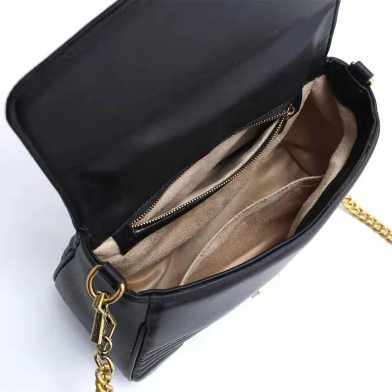 

2021 New Genuine Leather Small Square Bags Famous Designer Chain Shoulder Messenger Bags High Quality Women Purse and Handbags
