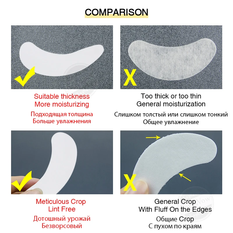 2019 New 50pairs Paper Patches Eyelash Under Eye Pads Lash Extension Tips Sticker Wraps Make Up Tools | Красота и здоровье