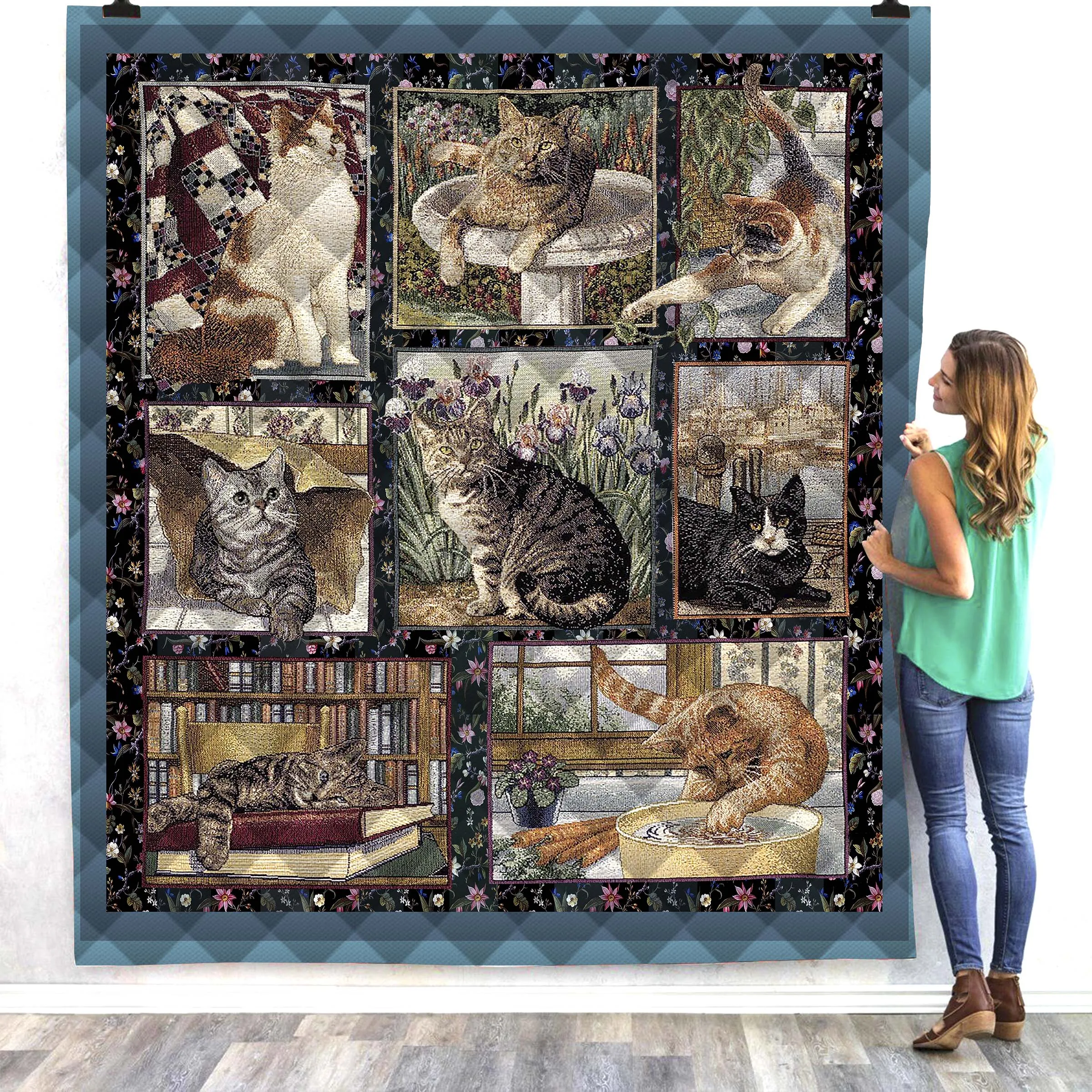 Одеяло с 3D рисунком кота для фотосъемки летнее одеяло 2019|Одеяла| |