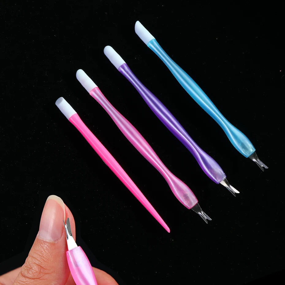 Двусторонний Толкатель для кутикулы 1 шт. ручка измерения давления и удаления