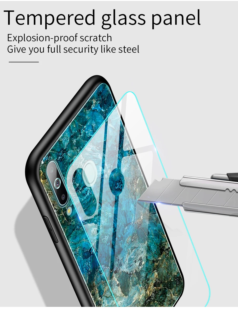 Для samsung A50 Стекло чехол закаленное Мягкий силиконовый чехол Крышка Мрамор принтом галактика A20E A10E A70 A60 A40 A30 A20 A10 Примечание 10 Pro