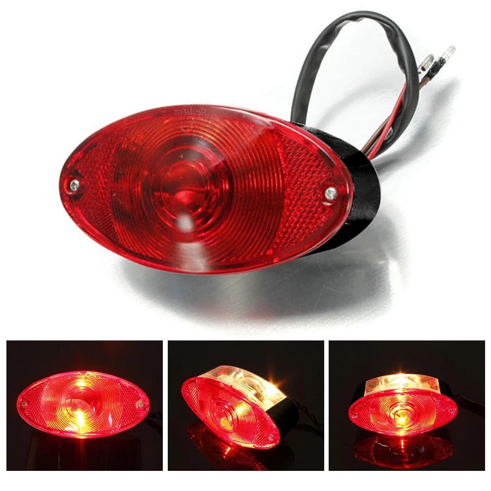 12V 10W Motorcycle Rear Brake Stop Lamp Tail Light Red For Motorbike Chopper Dirt Bike Universal |