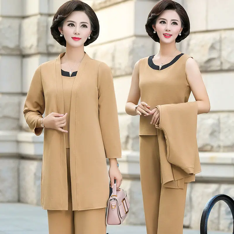 

Женский спортивный костюм из трех предметов, кофта с длинным рукавом и пуловер без рукавов и широкие брюки, Женский комплект из 3 предметов