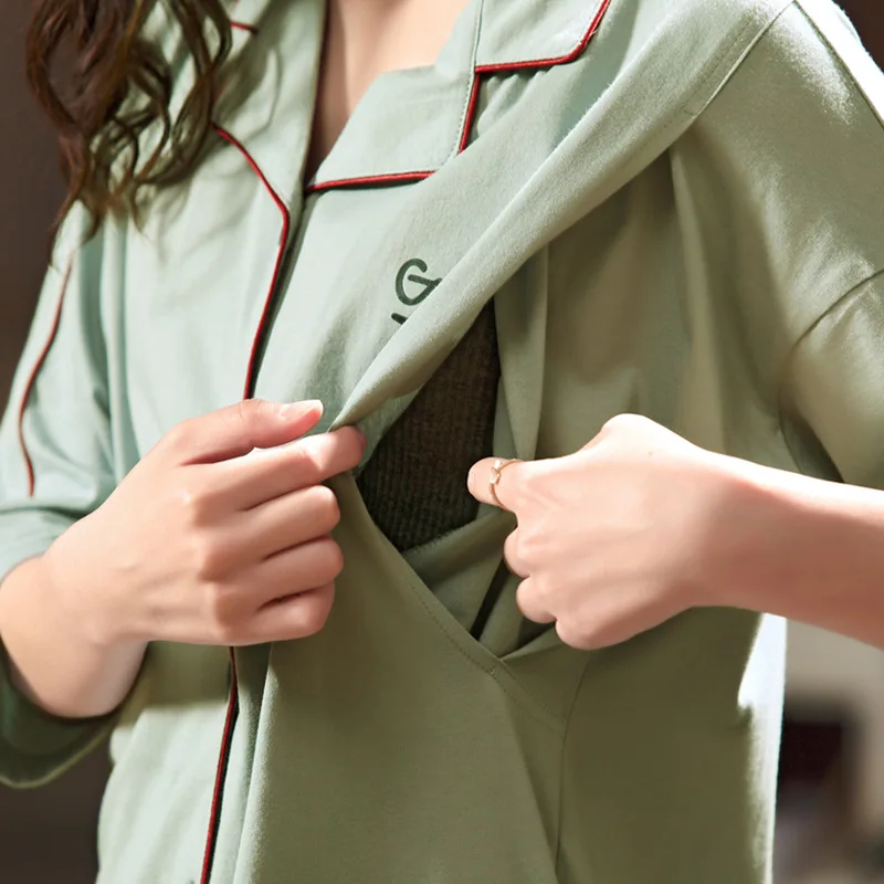 Хлопковый кардиган одежда для сна с длинным рукавом полосатые платья беременных