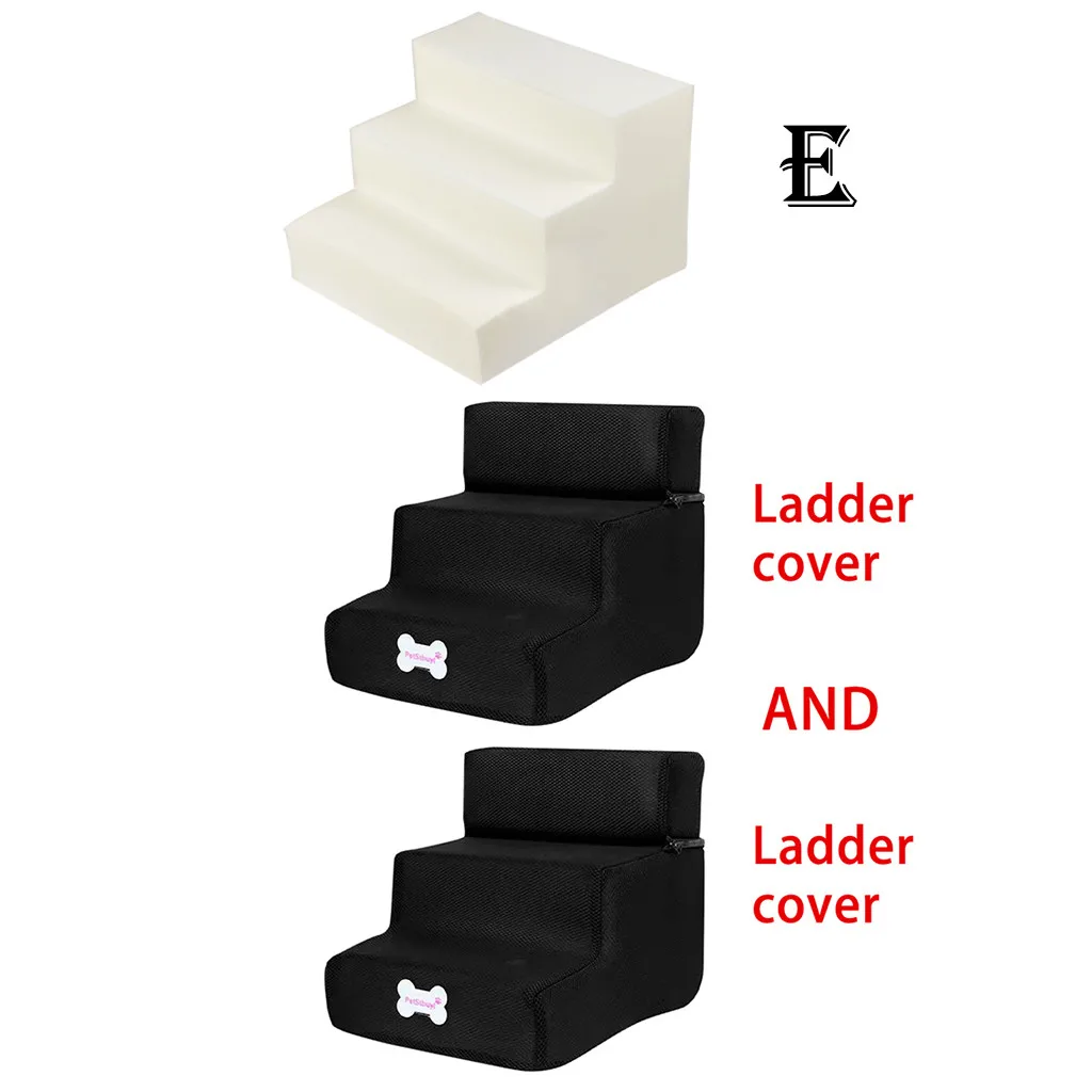 Pet Bed Stairs 3 Ladder Dog House Puppy Cat Steps Mesh Foldable Detachable Ramp Supplies | Дом и сад