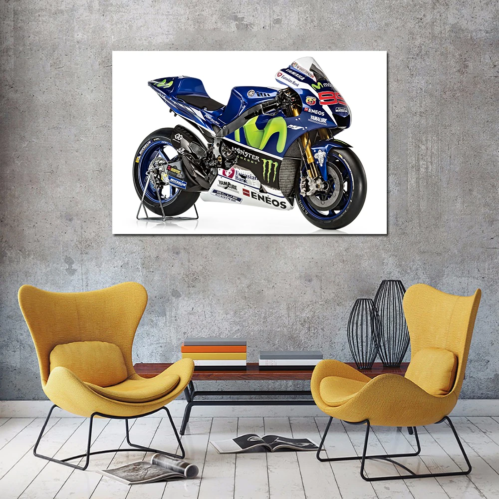 Yamaha YZR M1 мотоциклетный постер печать на холсте настенная живопись картина для