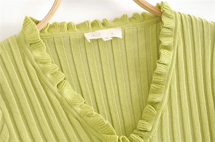 Chu Sau beauty Autumn Winter Sweet Chic 2 Colours Knitted Sweater Women Casual V-neck Single Breasted Good Elasticity Cardigans