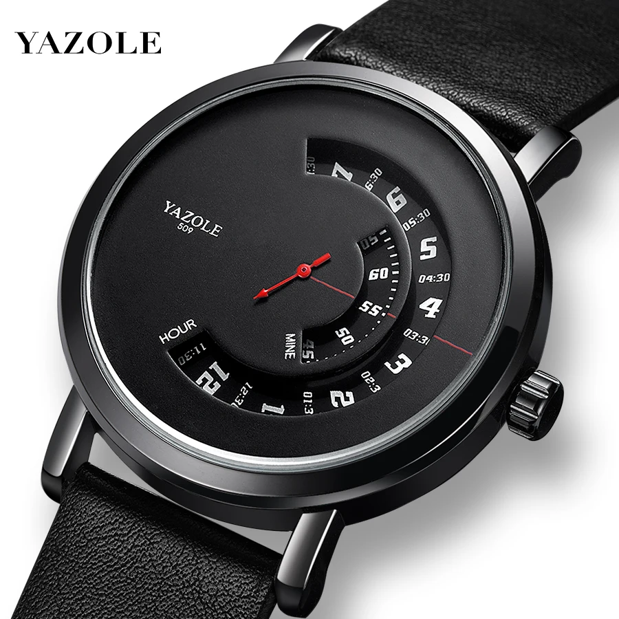 

Yazole 509 hot sale fashion watch men's turntable waterproof men's watch sports quartz men's watch manufacturer