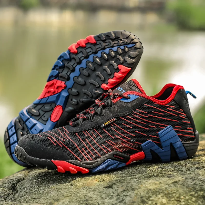 2020 кроссовки для пеших прогулок Мужская дышащая обувь из сетчатого материала