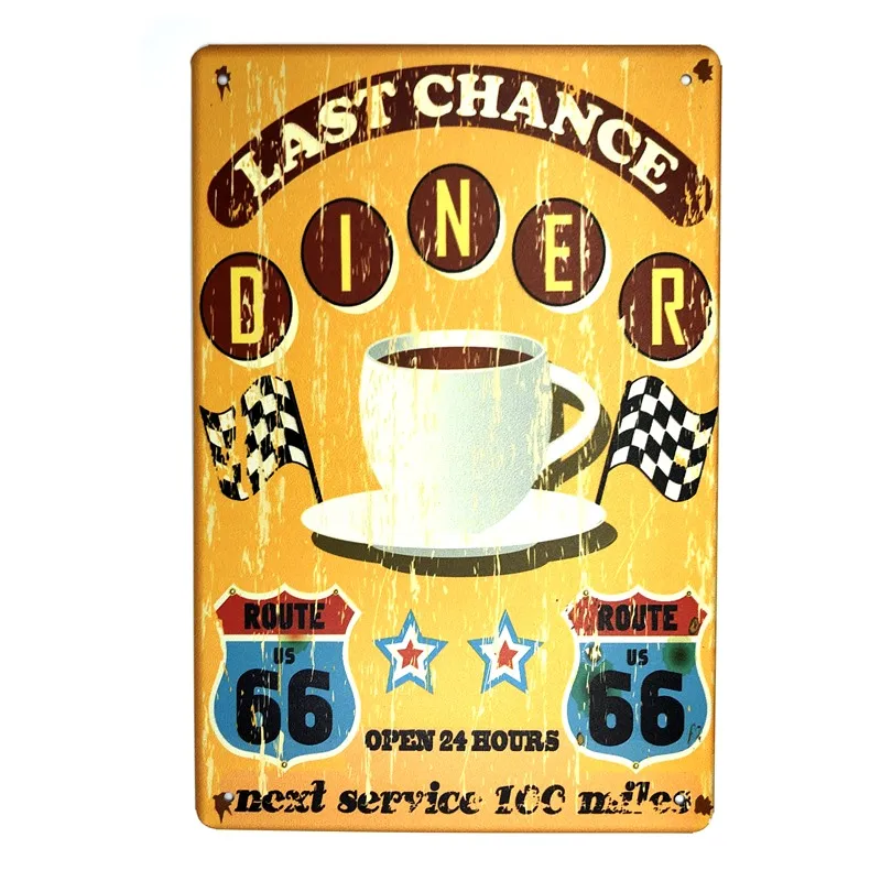 

GAS BURGERS & FRIES Metal Sign Bar Wall Decoration Tin Sign Vintage Metal Signs Home Decor Painting Plaques Art Poster