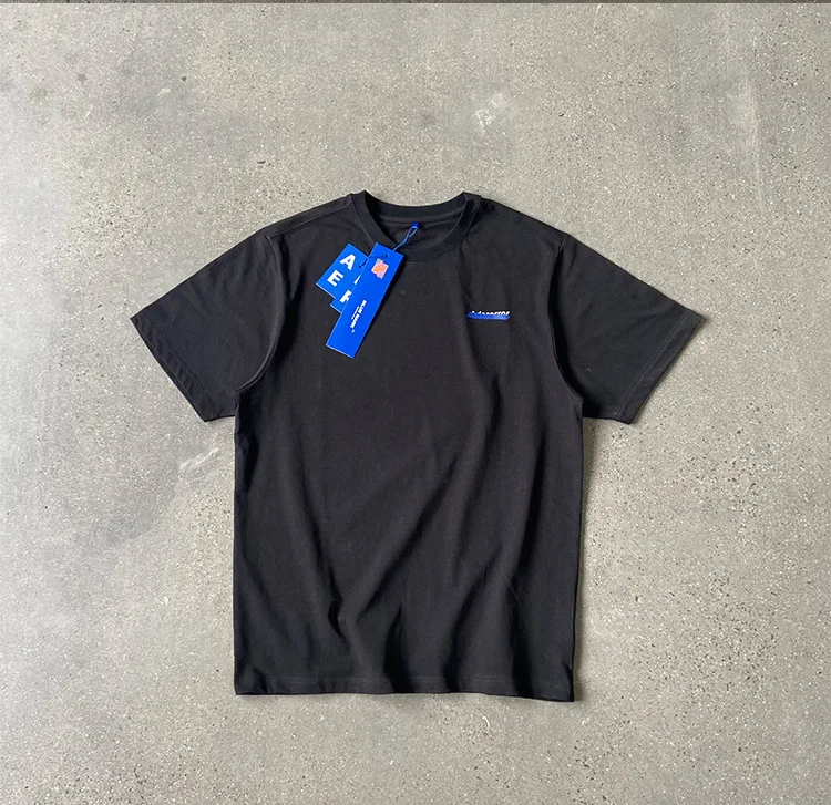 

ADER ERROR Diagonal T-shirt Men Women Solid Adererror Logo Printed Tee Tag Blue Mark Label Ader Tops