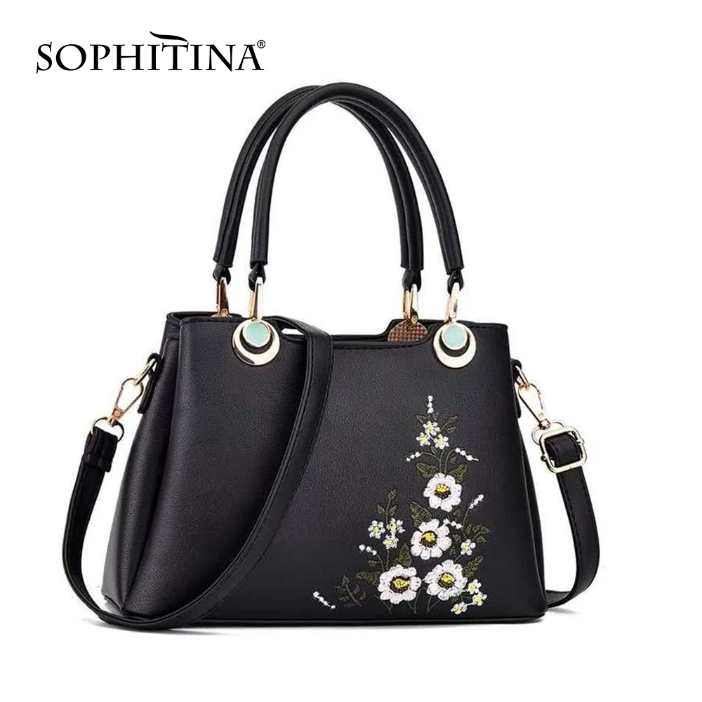 Женская сумка SOPHITINA Элегантная удобная уличная сумочка в стиле ретро с вышивкой
