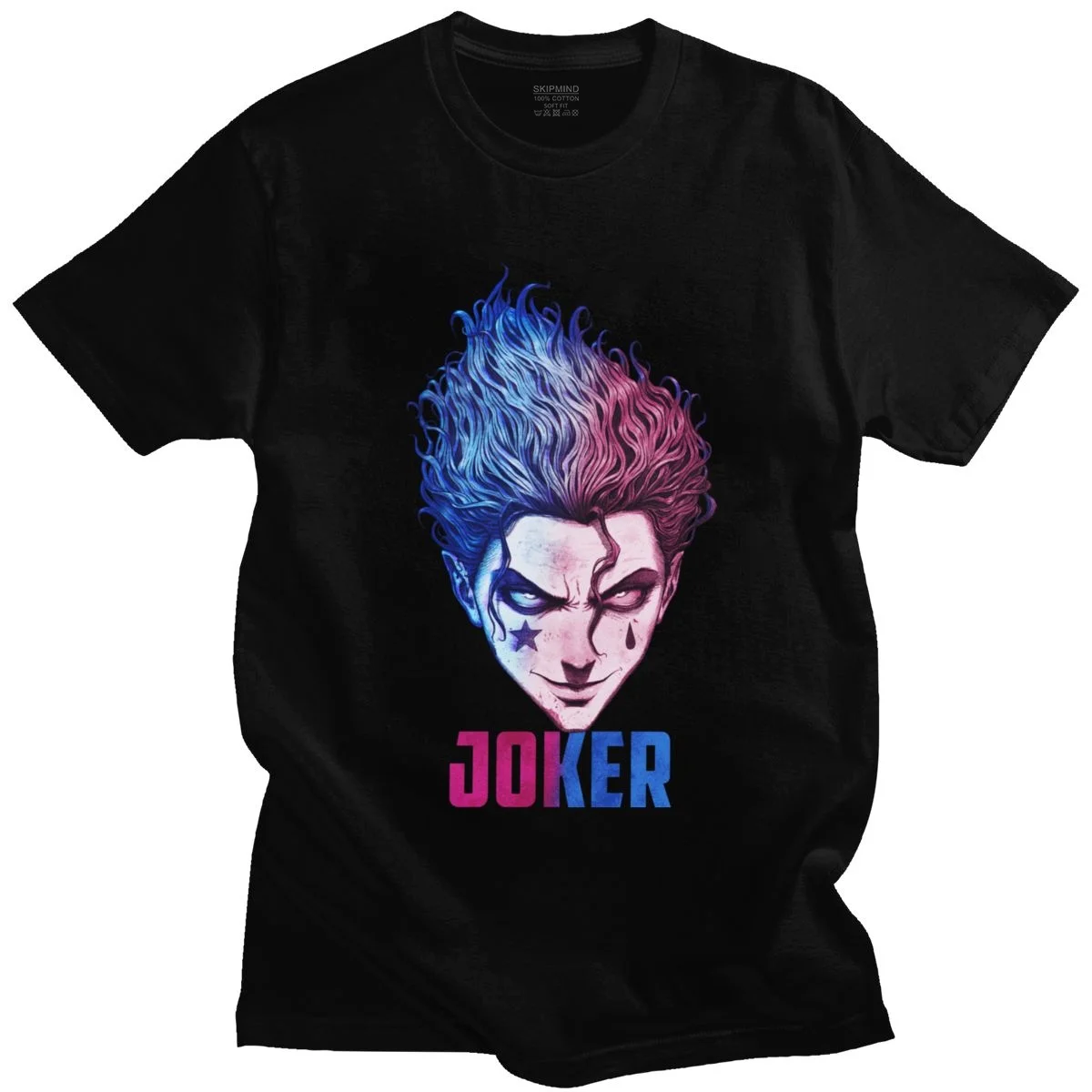 Футболка Hisoka Morow Hxh мужская с принтом Hunter X стильная облегающая хлопковая рубашка
