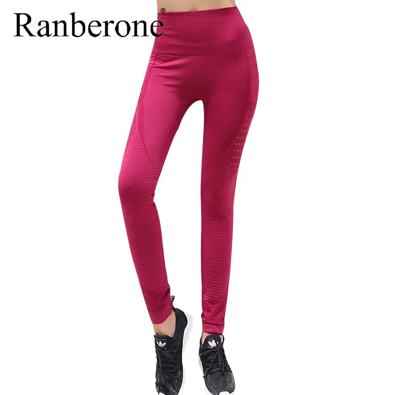 Sexy Sport Leggings Women Gym High Waist Push Up Yoga Pants Jacquard Fitness Legging Running Trousers Woman Tight Sport Pants