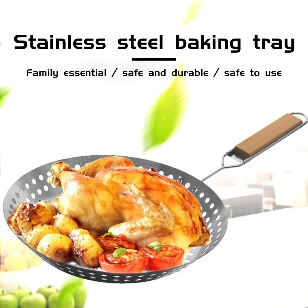 Инструмент для барбекю жареная стойка курицы круглая утечка отверстие лоток