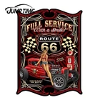 JumpTime 13 см x 9,8 см Hot Girl Texaco полное обслуживание с улыбкой Route 66 Hot Rod Pinup Girl стикер 3D Автомобильная наклейка защитная пленка