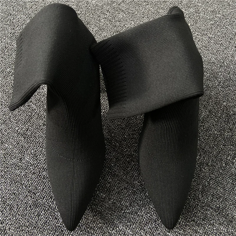 Женская зимняя коллекция 2021 эластичная подошва на высоком каблуке 7 см 9 теплая и