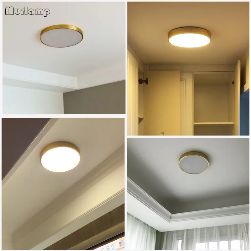 Светодиодсветодиодный лампа Murlamp LED Modern железо акрил Round Gold 5c тонкая Светодиодная