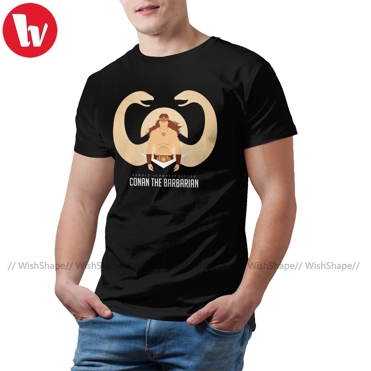 

Conan The Barbarian Tshirt Awesome 100 Cotton Short Sleeve T Shirt Printed Streetwear Tee Shirt Man Oversize