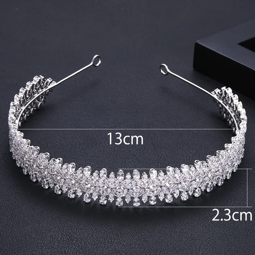 Женские свадебные головные уборы jankelly с кристаллами и кубиками циркона оптовая