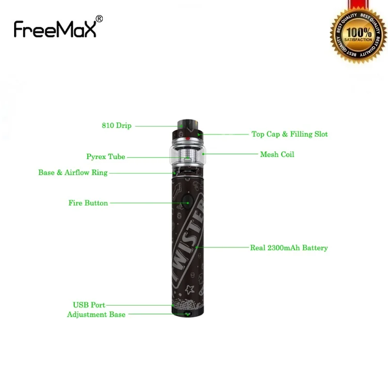 Оригинальный стартовый набор Freemax Twister 80 Вт встроенный аккумулятор 2300 мАч с баком