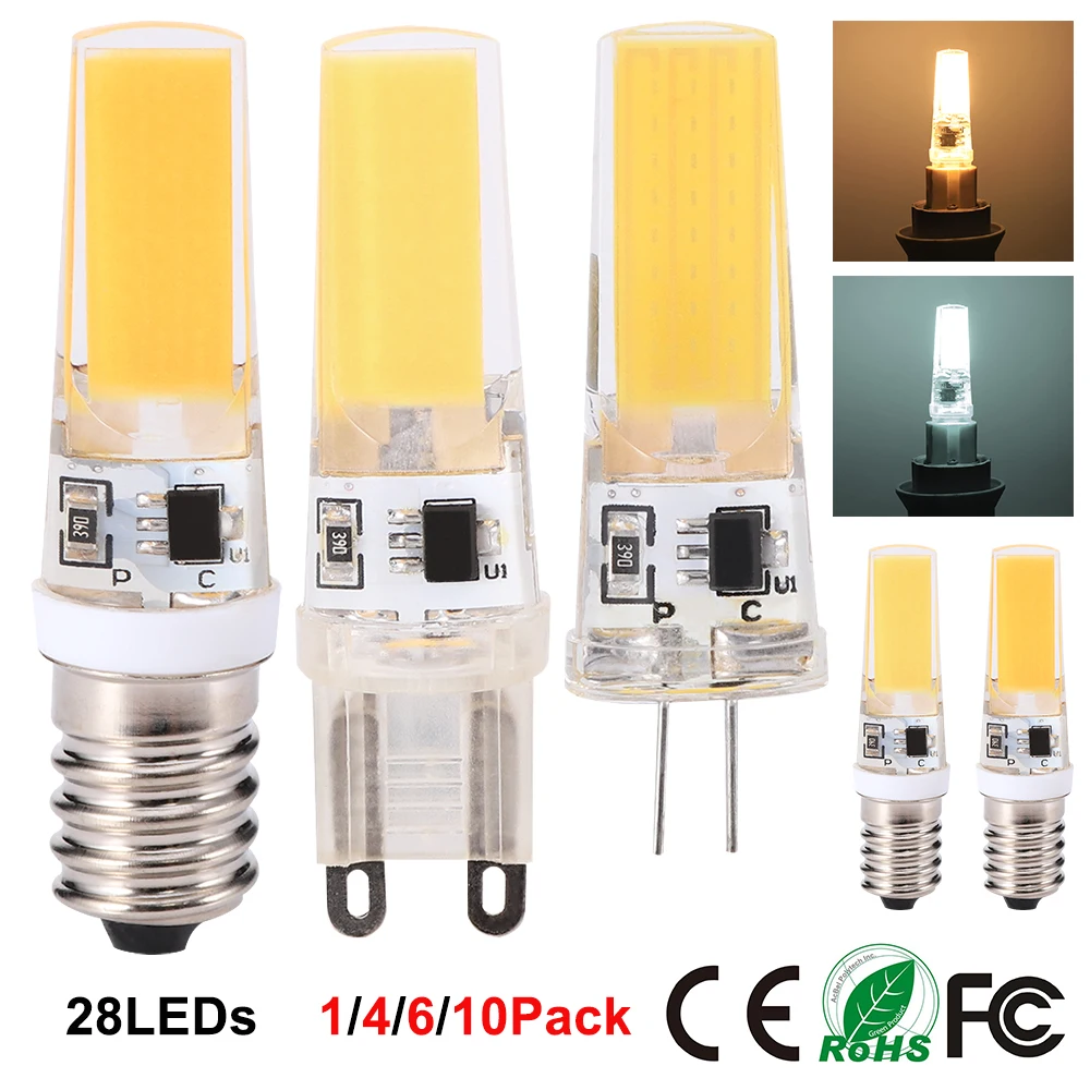 

Dimmable Mini G4 G9 LED COB Lamp 3W LED Bulb AC200-240V Chandelier Lights Replace Halogen for Chandelier Spotlight E14 LED Lamp