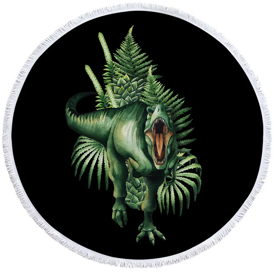 008 - Towel Постельное белье Outlet динозавр круглый пляжное полотенце Jurassic гобелен дети мультфильм карта мира микрофибра Большое банное полотенце для взрослых 150 см - Цвет: 008 - Towel