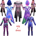 Костюм для косплея Одри для девочек, королева среднего мала, Эви, Берта, Малефисента, костюм для вечеринки на Хэллоуин, одежда для вечеринки, комбинезоны, подарок на день рождения, 2021