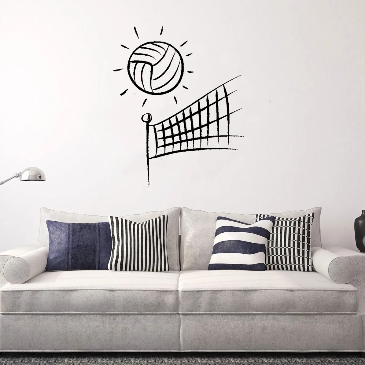 

Volleyball Wall Decals Exercise Room Art Decoration Pulsation Ball Sport Vinyl Gym Wall Stickers Home Decor Teen Room DW12685