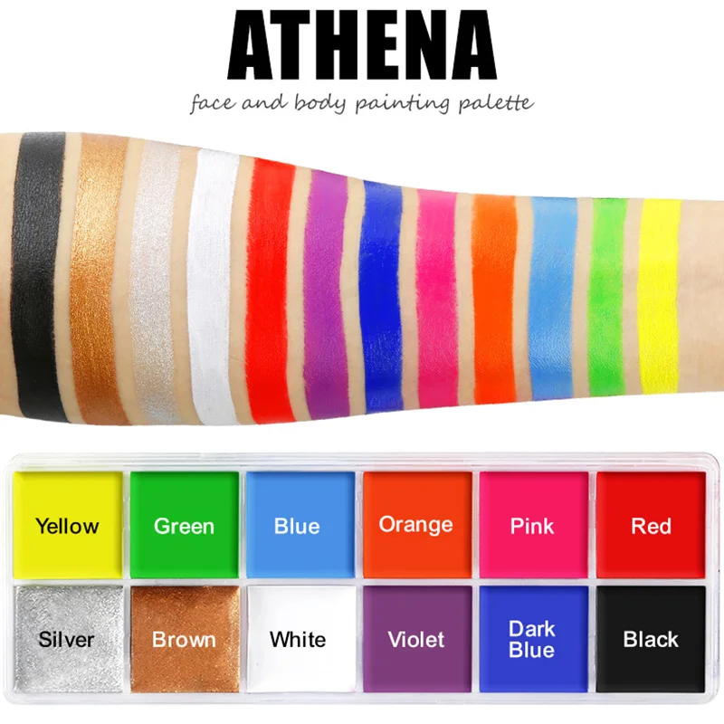 УФ светящаяся масляная краска для Хэллоуина 12 цветов флуоресцентная неоновая