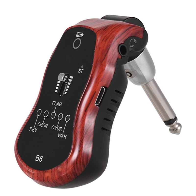 B6 гитарные наушники Amp Mini Plug гитарный усилитель Bluetooth перезаряжаемый для