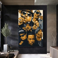 fashion music hip hop rapper biggie notorious north american style oil painting mural poster living room home decoration mural