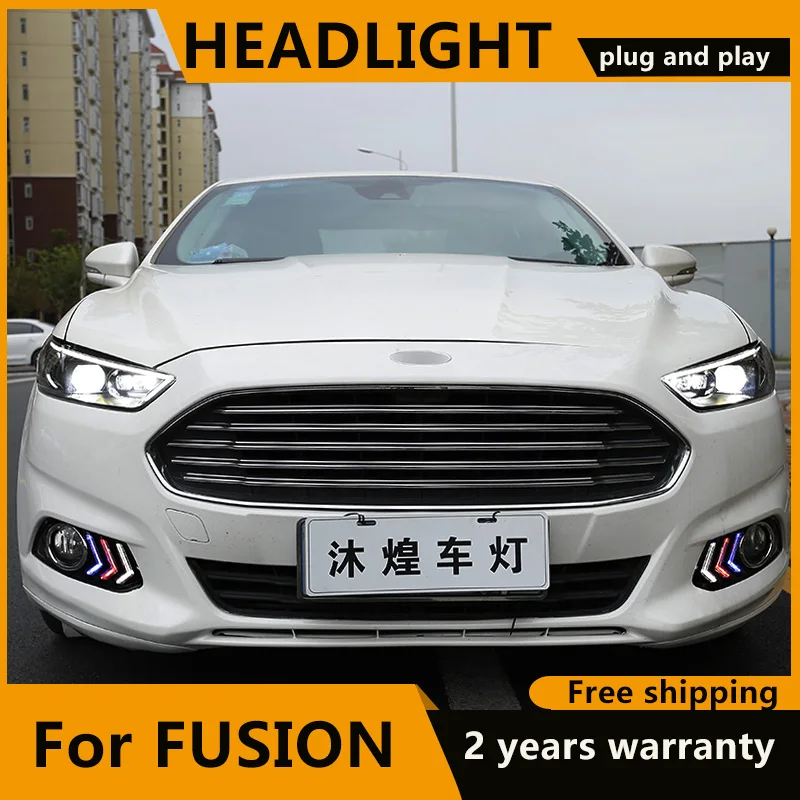 

Car Styling for Ford Mondeo 2013-2015 LED Headlight for New Fusion Head Lamp Dynamic turn signal LED DRL Bi-Xenon HID