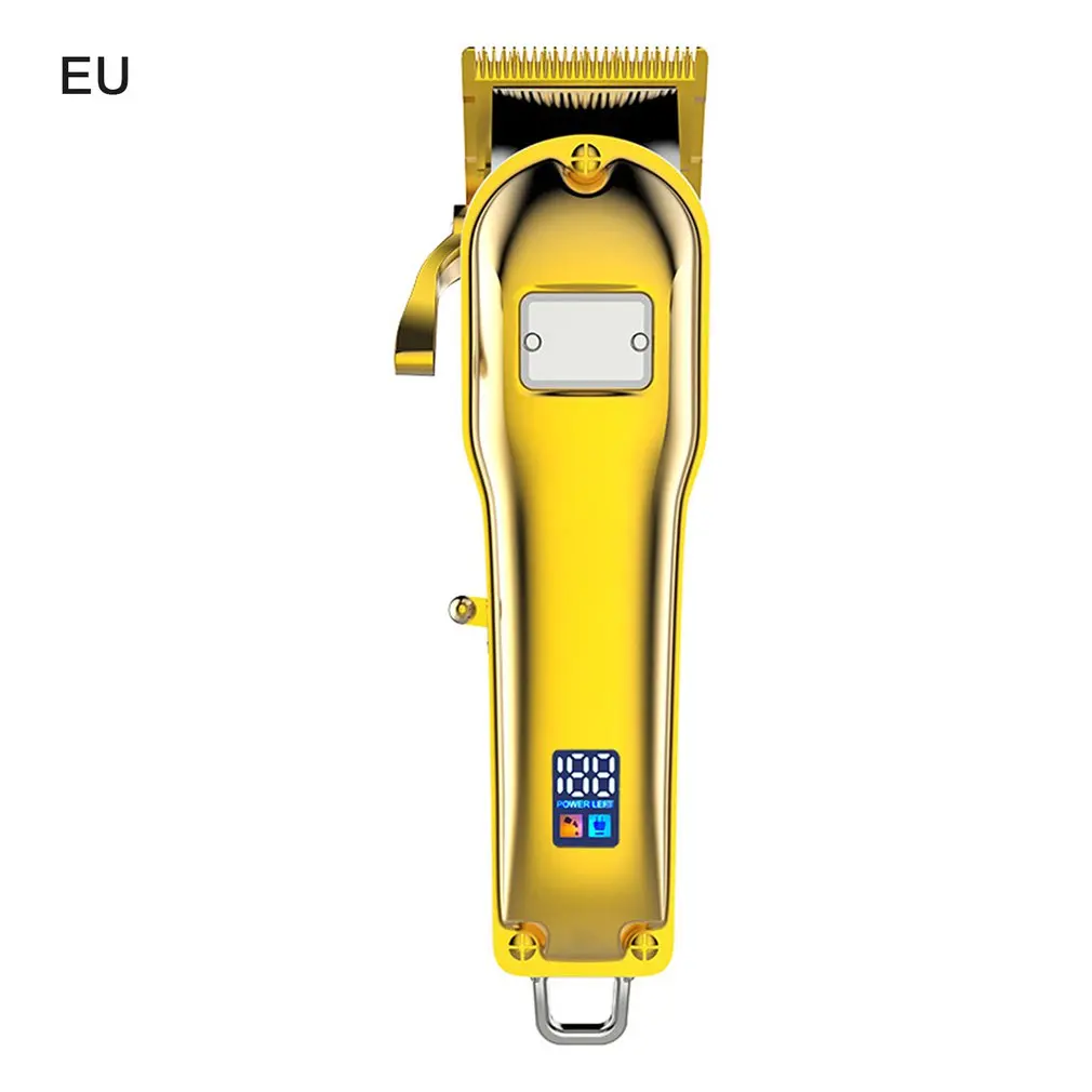 

Cordless All-Metal Professional Electric LED Display Hair Clipper High Carbon Steel Blade Hair Salon Barber Scissor