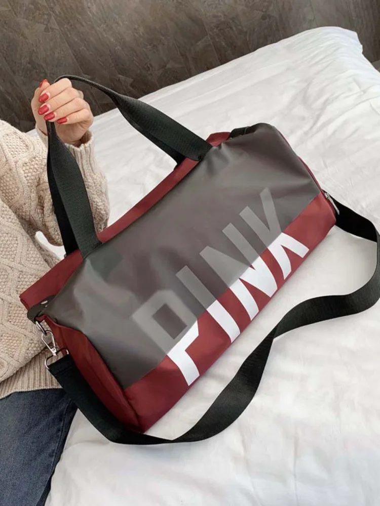 

Swim Bag Dry Wet Separation Women's Travel Bag Portable Swimwear Buggy Bag Water-Proof Bag PINK Beach Bag Gym Bag