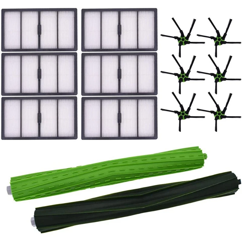 

Топ!-Запасные части для IRobot Roomba S Series S9 9150 S9 + Plus 9550 Robot Vacuums1, роликовая щетка, 6 фильтров, 6 угловых щеток