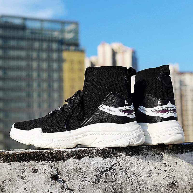 Модные мужские повседневные кроссовки Сезон осень-зима Брендовые модные высокие