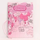 Обложка для паспорта для девочек, мультяшный чехол для российского паспорта с 3D рисунком, визитница, Женская кредитница, органайзер розового цвета