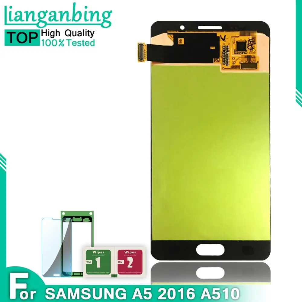 Супер AMOLED lcd A5 A510F A510M A510FD A510 дисплей протестированный рабочий сенсорный экран в сборе для samsung Galaxy A51