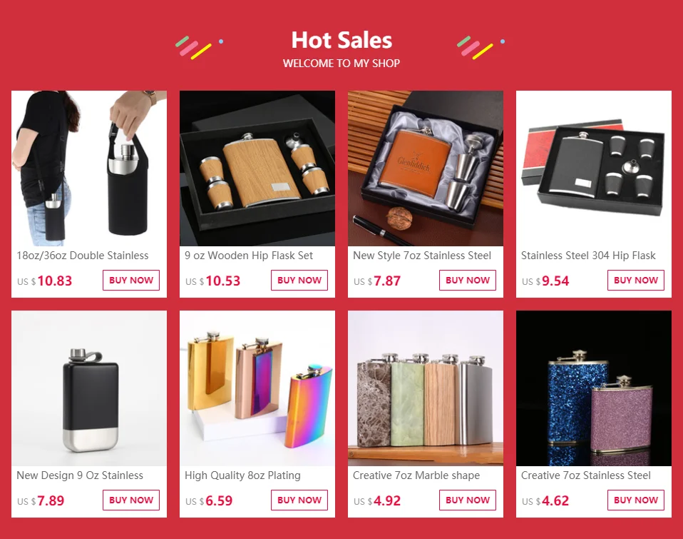 New Design 9 Oz Stainless Steel 304 Hip Flask Whiskey Wine Bottle Alcohol Pocket Flagon For Gifts