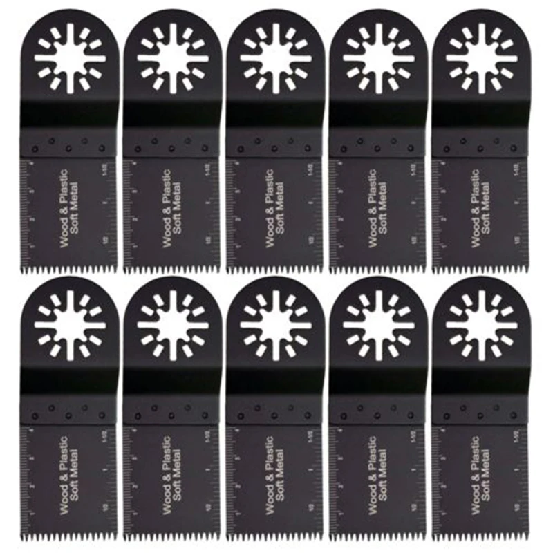 

10Pack Oscillating Multi Tool Saw Blades For Fein RIDGID Ryobi Milwaukee 58CrV