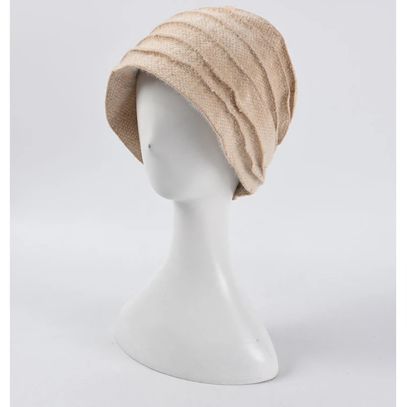 2020 Hat New Pile Hat Knitted Hat Male Korean Casual All-match Hood Autumn and Winter Thickened Warm Wool Female Style Material