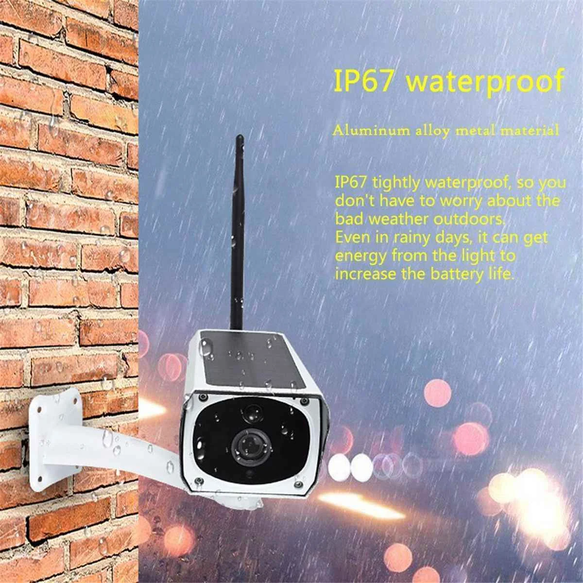 1080P HD Wifi Wireless IP Camera Home Security Surveillance Waterproof Outdoor Solar Camera IR Night Vision Two Way Audio Cam