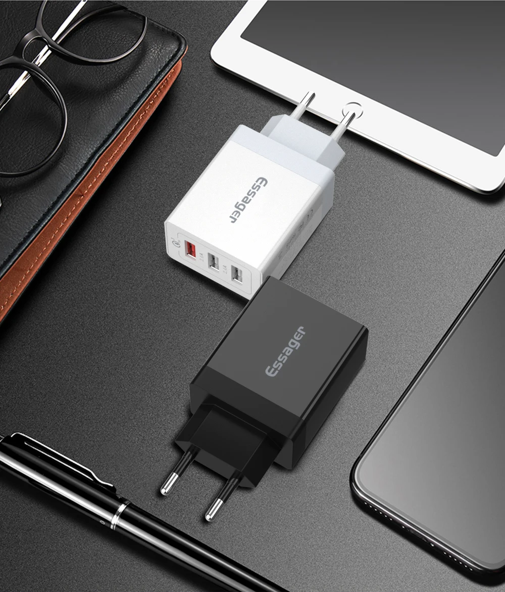 Essager USB зарядное устройство QC3.0 30 Вт Быстрая зарядка 3,0 настенное зарядное устройство для iPhone Xiaomi samsung Быстрое зарядное устройство адаптер зарядного устройства для мобильного телефона